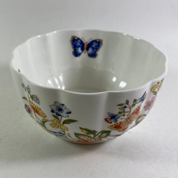 Vintage 1960's Aynsley AYNSLEY Bone VAR-I-ETE Bowl Garden with butterflies - Picture 5 of 8